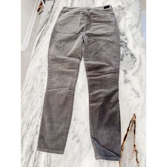 Paige Dark Grey Corduroy Skinny Fit Pants Sz 29 - Picture 1 of 8